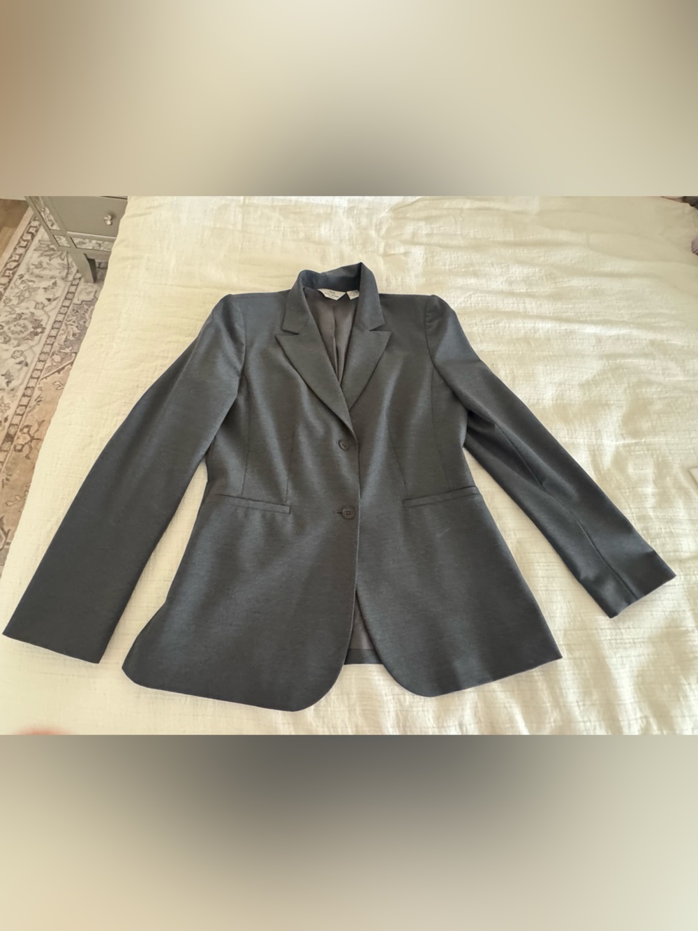 Brooks Brothers 346 Gray Wool Blend Two-Button Blazer Size 8